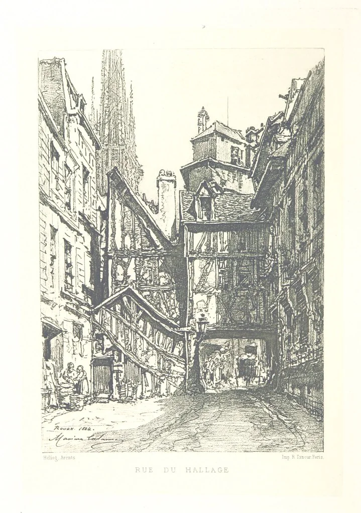 An illustration from Rouen pittoresque ... Dessins par M. Lalanne. Texte par Allais, C. de Beaurepaire, Dubosc, Félix, Hédou, H. de Lapommeraye, 1886, leaf 174