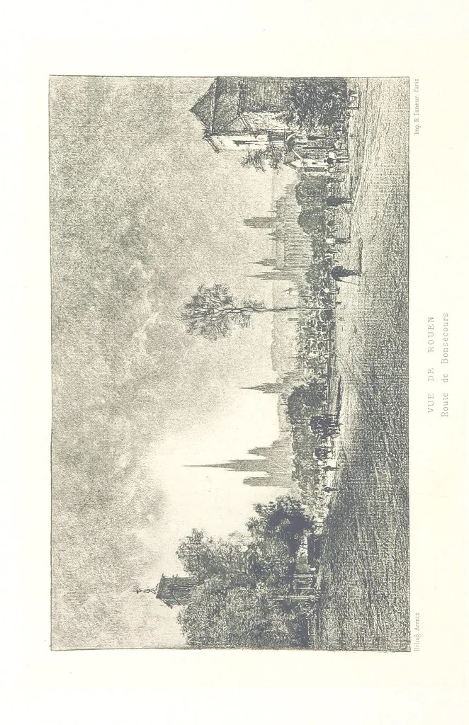 An illustration from Rouen pittoresque ... Dessins par M. Lalanne. Texte par Allais, C. de Beaurepaire, Dubosc, Félix, Hédou, H. de Lapommeraye, 1886, leaf 20