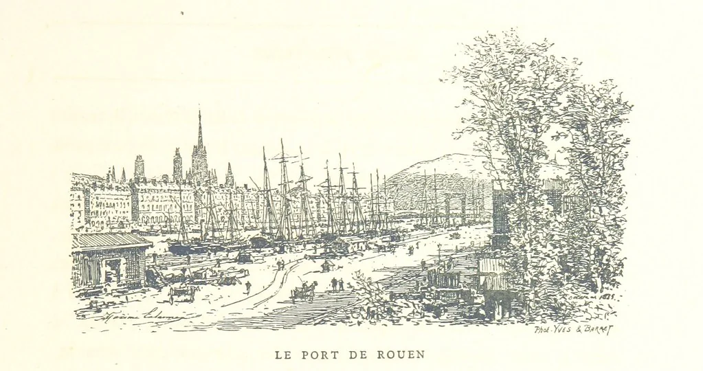 An illustration from Rouen pittoresque ... Dessins par M. Lalanne. Texte par Allais, C. de Beaurepaire, Dubosc, Félix, Hédou, H. de Lapommeraye, 1886, leaf 205