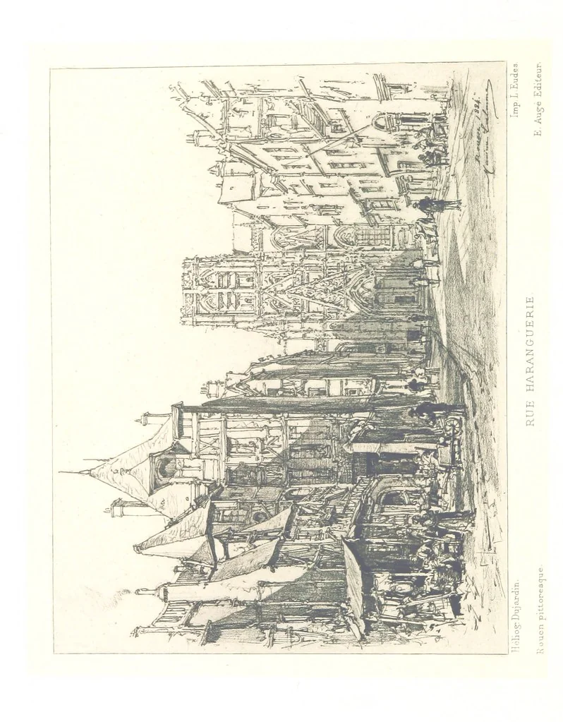 An illustration from Rouen pittoresque ... Dessins par M. Lalanne. Texte par Allais, C. de Beaurepaire, Dubosc, Félix, Hédou, H. de Lapommeraye, 1886, leaf 208