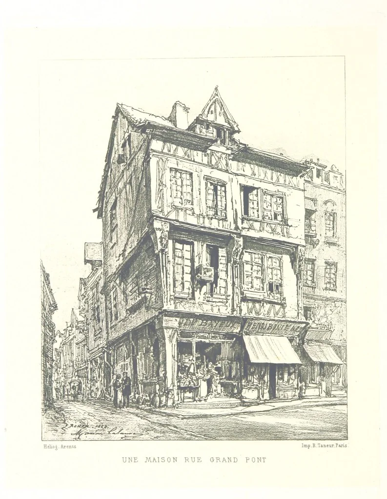 An illustration from Rouen pittoresque ... Dessins par M. Lalanne. Texte par Allais, C. de Beaurepaire, Dubosc, Félix, Hédou, H. de Lapommeraye, 1886, leaf 220