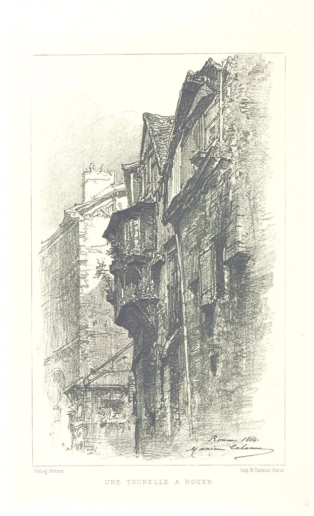 An illustration from Rouen pittoresque ... Dessins par M. Lalanne. Texte par Allais, C. de Beaurepaire, Dubosc, Félix, Hédou, H. de Lapommeraye, 1886, leaf 228