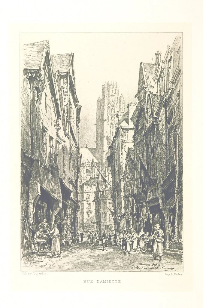 An illustration from Rouen pittoresque ... Dessins par M. Lalanne. Texte par Allais, C. de Beaurepaire, Dubosc, Félix, Hédou, H. de Lapommeraye, 1886, leaf 234