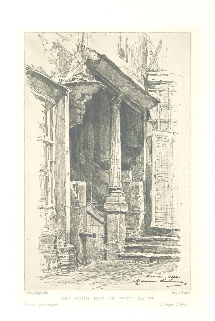 An illustration from Rouen pittoresque ... Dessins par M. Lalanne. Texte par Allais, C. de Beaurepaire, Dubosc, Félix, Hédou, H. de Lapommeraye, 1886, leaf 252
