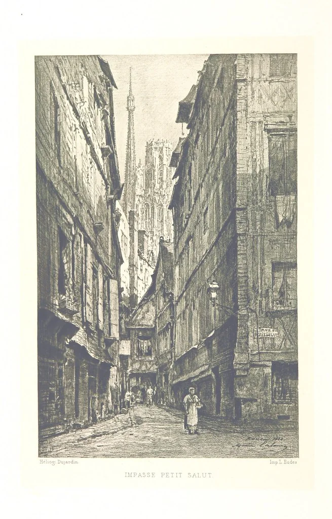 An illustration from Rouen pittoresque ... Dessins par M. Lalanne. Texte par Allais, C. de Beaurepaire, Dubosc, Félix, Hédou, H. de Lapommeraye, 1886, leaf 260
