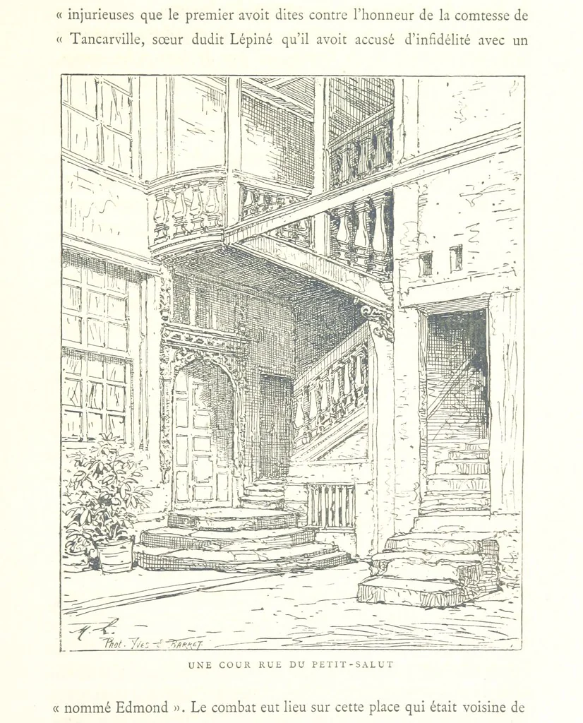 An illustration from Rouen pittoresque ... Dessins par M. Lalanne. Texte par Allais, C. de Beaurepaire, Dubosc, Félix, Hédou, H. de Lapommeraye, 1886, leaf 265