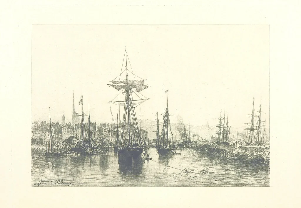 An illustration from Rouen pittoresque ... Dessins par M. Lalanne. Texte par Allais, C. de Beaurepaire, Dubosc, Félix, Hédou, H. de Lapommeraye, 1886, leaf 48