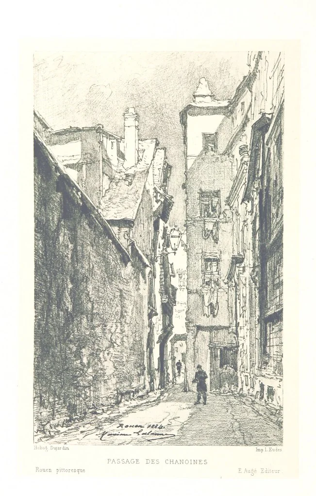 An illustration from Rouen pittoresque ... Dessins par M. Lalanne. Texte par Allais, C. de Beaurepaire, Dubosc, Félix, Hédou, H. de Lapommeraye, 1886, leaf 84