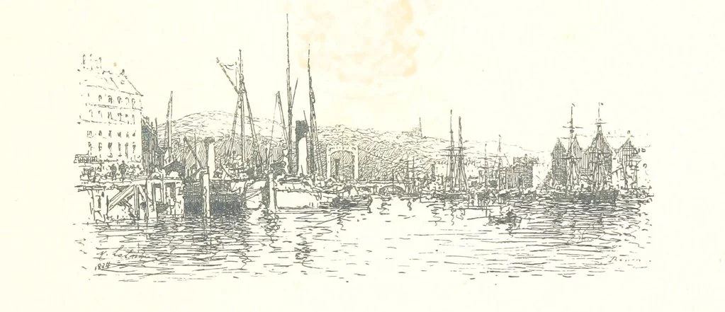 An illustration from Rouen pittoresque ... Dessins par M. Lalanne. Texte par Allais, C. de Beaurepaire, Dubosc, Félix, Hédou, H. de Lapommeraye, 1886, leaf 9