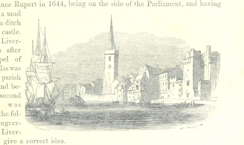 An illustration from The Pictorial History of the County of Lancaster, etc, 1844, leaf 117