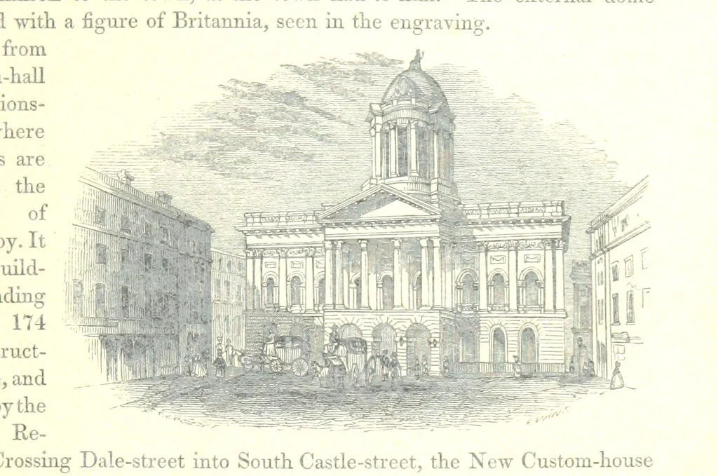 An illustration from The Pictorial History of the County of Lancaster, etc, 1844, leaf 125