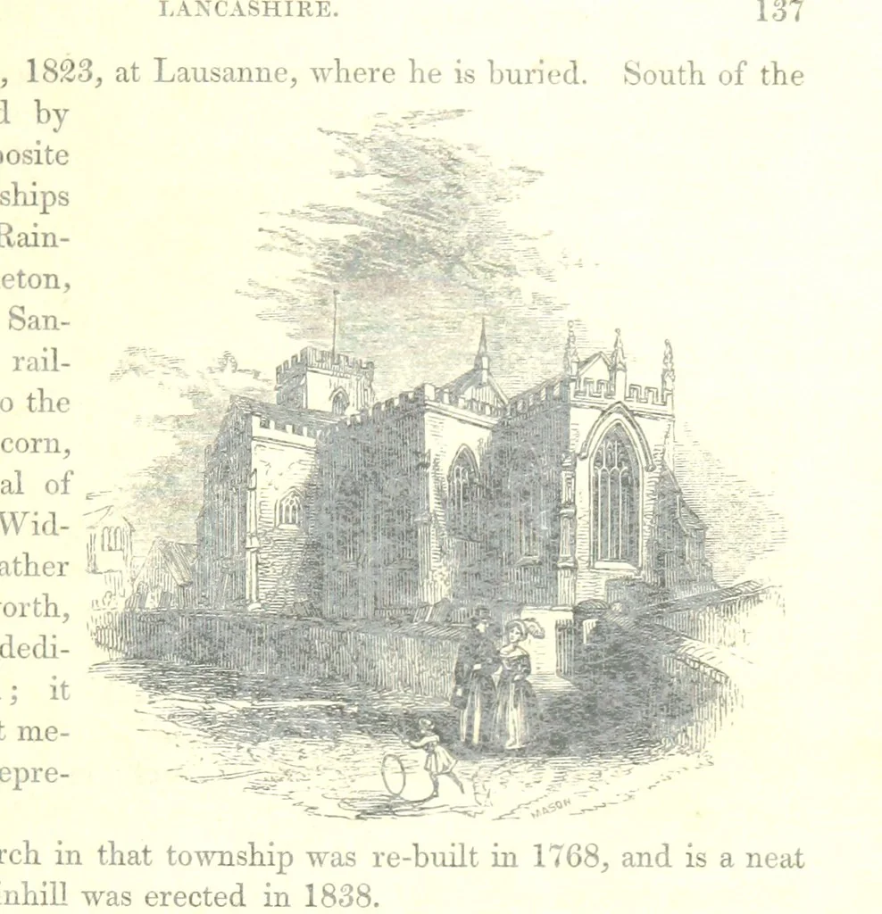 An illustration from The Pictorial History of the County of Lancaster, etc, 1844, leaf 151