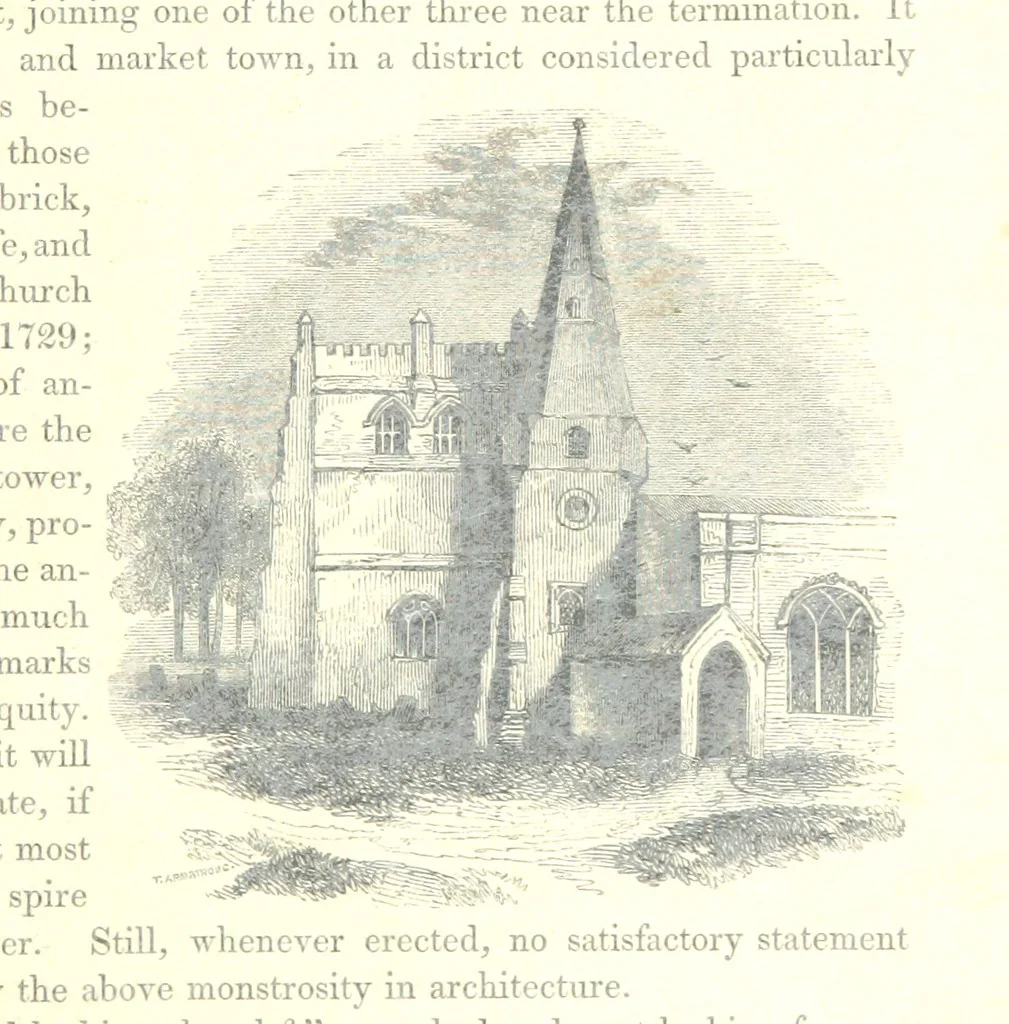 An illustration from The Pictorial History of the County of Lancaster, etc, 1844, leaf 157