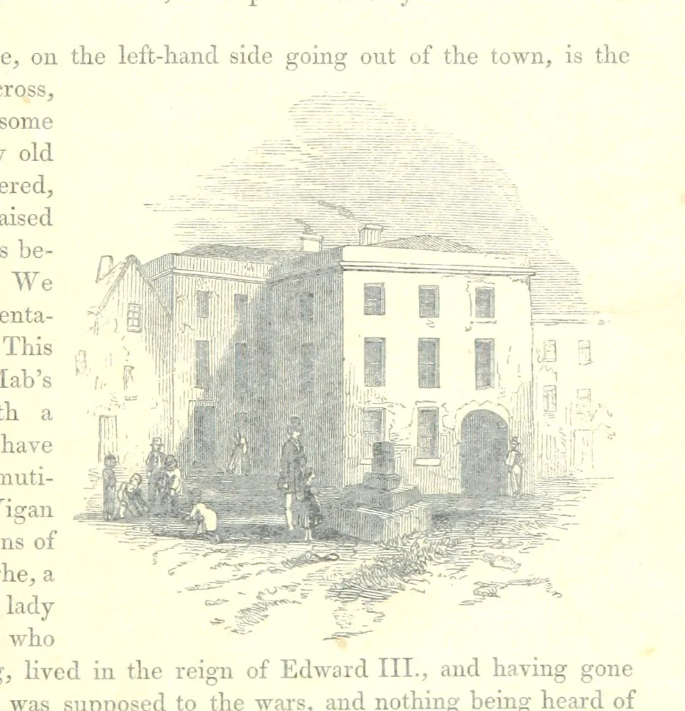 An illustration from The Pictorial History of the County of Lancaster, etc, 1844, leaf 167