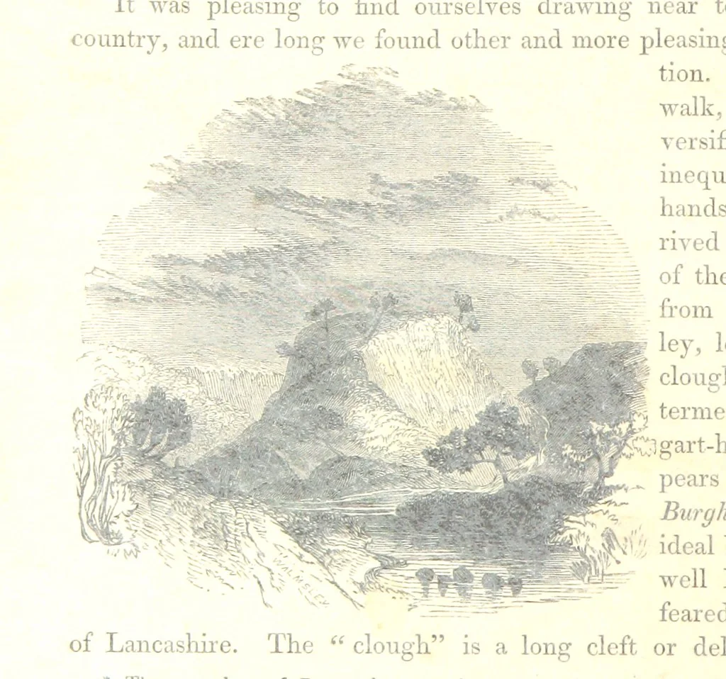 An illustration from The Pictorial History of the County of Lancaster, etc, 1844, leaf 174