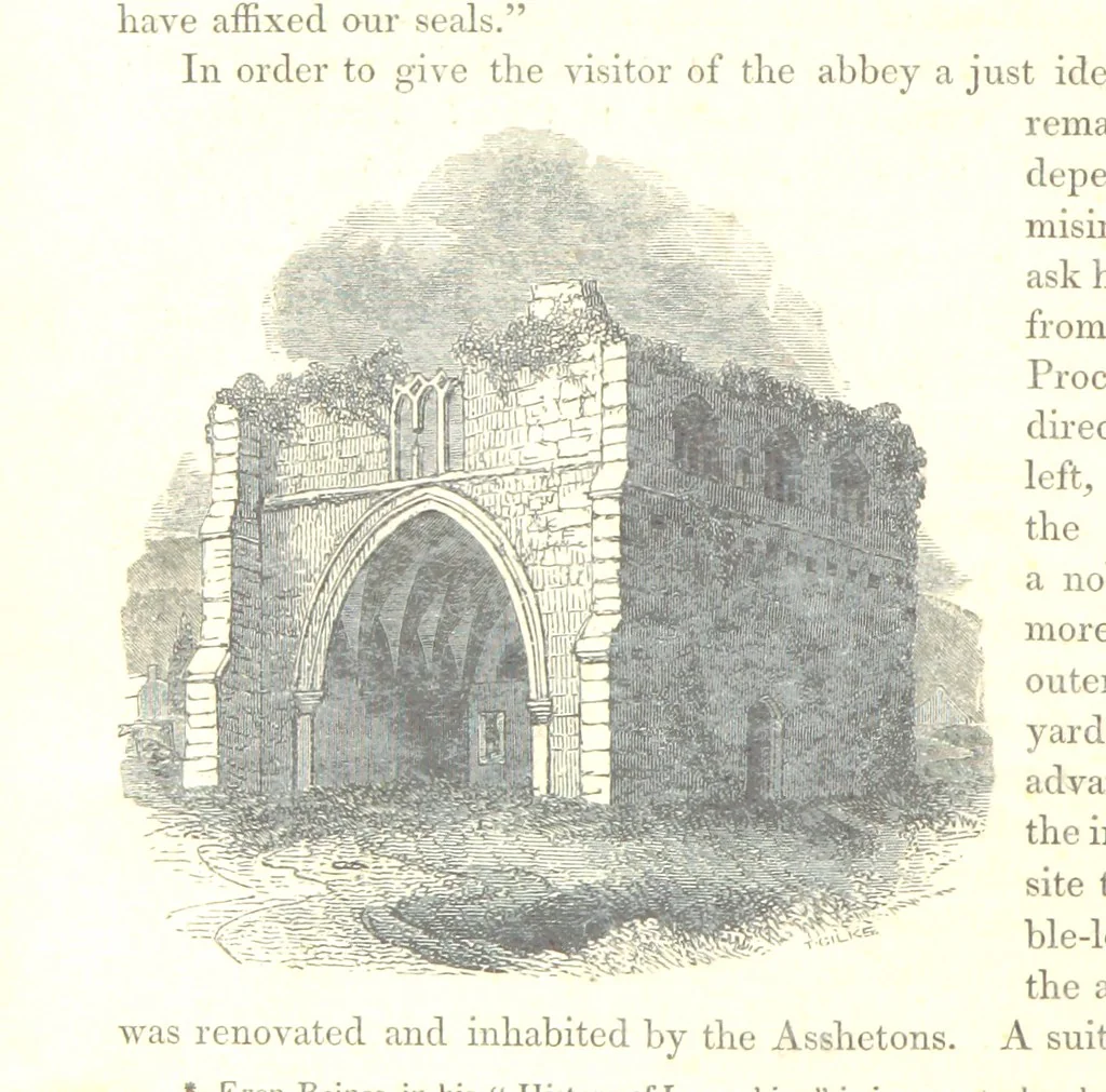 An illustration from The Pictorial History of the County of Lancaster, etc, 1844, leaf 216