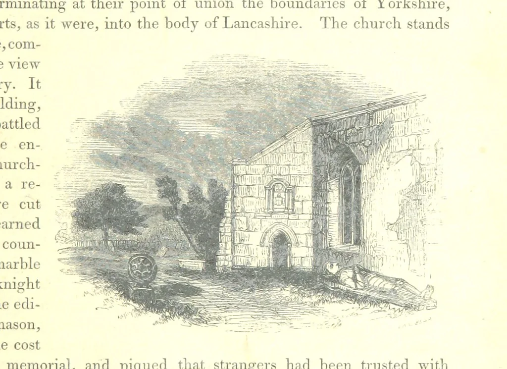 An illustration from The Pictorial History of the County of Lancaster, etc, 1844, leaf 231
