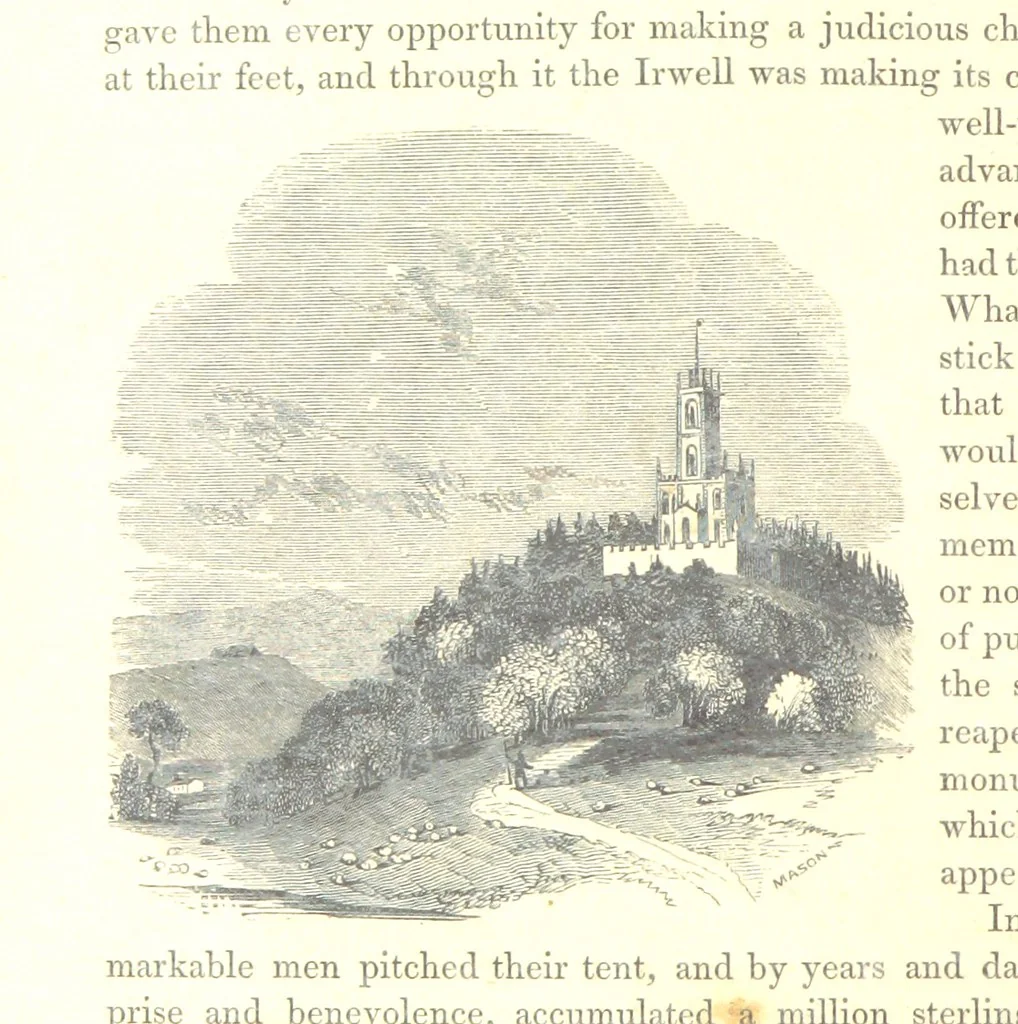 An illustration from The Pictorial History of the County of Lancaster, etc, 1844, leaf 258