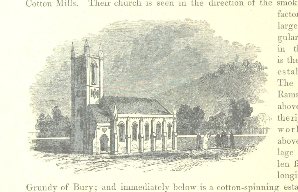 An illustration from The Pictorial History of the County of Lancaster, etc, 1844, leaf 260