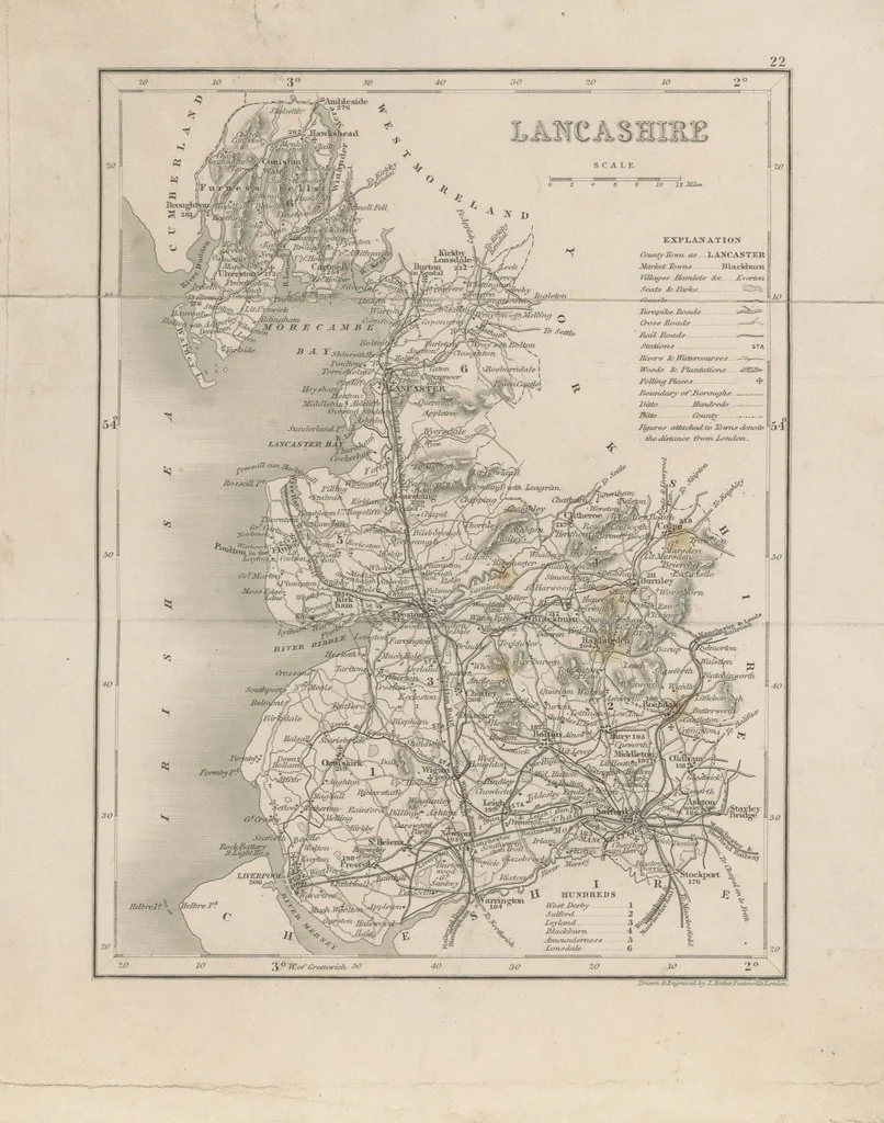 An illustration from The Pictorial History of the County of Lancaster, etc, 1844, leaf 8