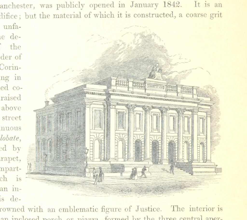 An illustration from The Pictorial History of the County of Lancaster, etc, 1844, leaf 92