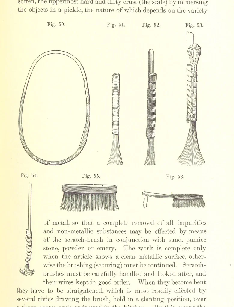 An illustration from A complete Treatise on the Electro-deposition of Metals ... Translated from the German of Dr. G. Langbein ... with additions by William T. Brannt ... Illustrated, etc, 1891, leaf 121