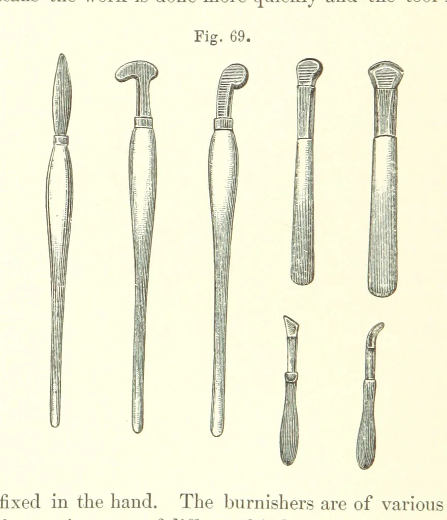 An illustration from A complete Treatise on the Electro-deposition of Metals ... Translated from the German of Dr. G. Langbein ... with additions by William T. Brannt ... Illustrated, etc, 1891, leaf 136
