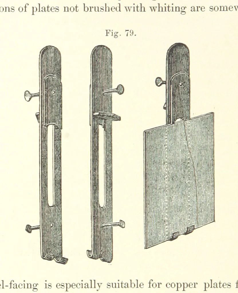 An illustration from A complete Treatise on the Electro-deposition of Metals ... Translated from the German of Dr. G. Langbein ... with additions by William T. Brannt ... Illustrated, etc, 1891, leaf 192