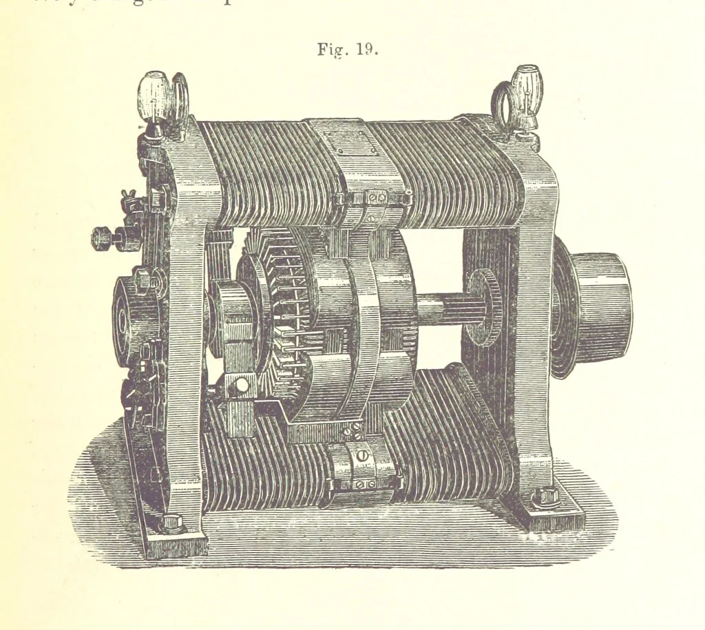 An illustration from A complete Treatise on the Electro-deposition of Metals ... Translated from the German of Dr. G. Langbein ... with additions by William T. Brannt ... Illustrated, etc, 1891, leaf 81
