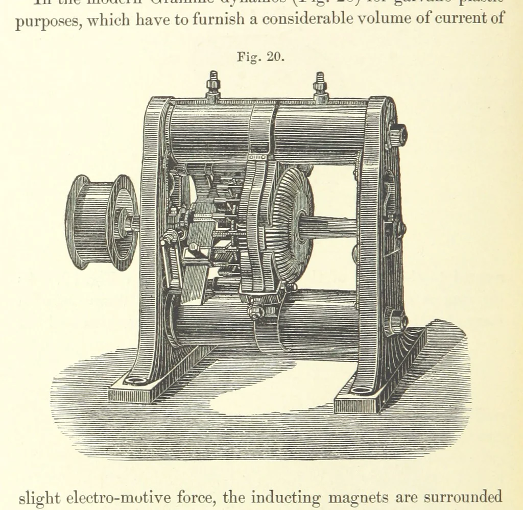 An illustration from A complete Treatise on the Electro-deposition of Metals ... Translated from the German of Dr. G. Langbein ... with additions by William T. Brannt ... Illustrated, etc, 1891, leaf 82