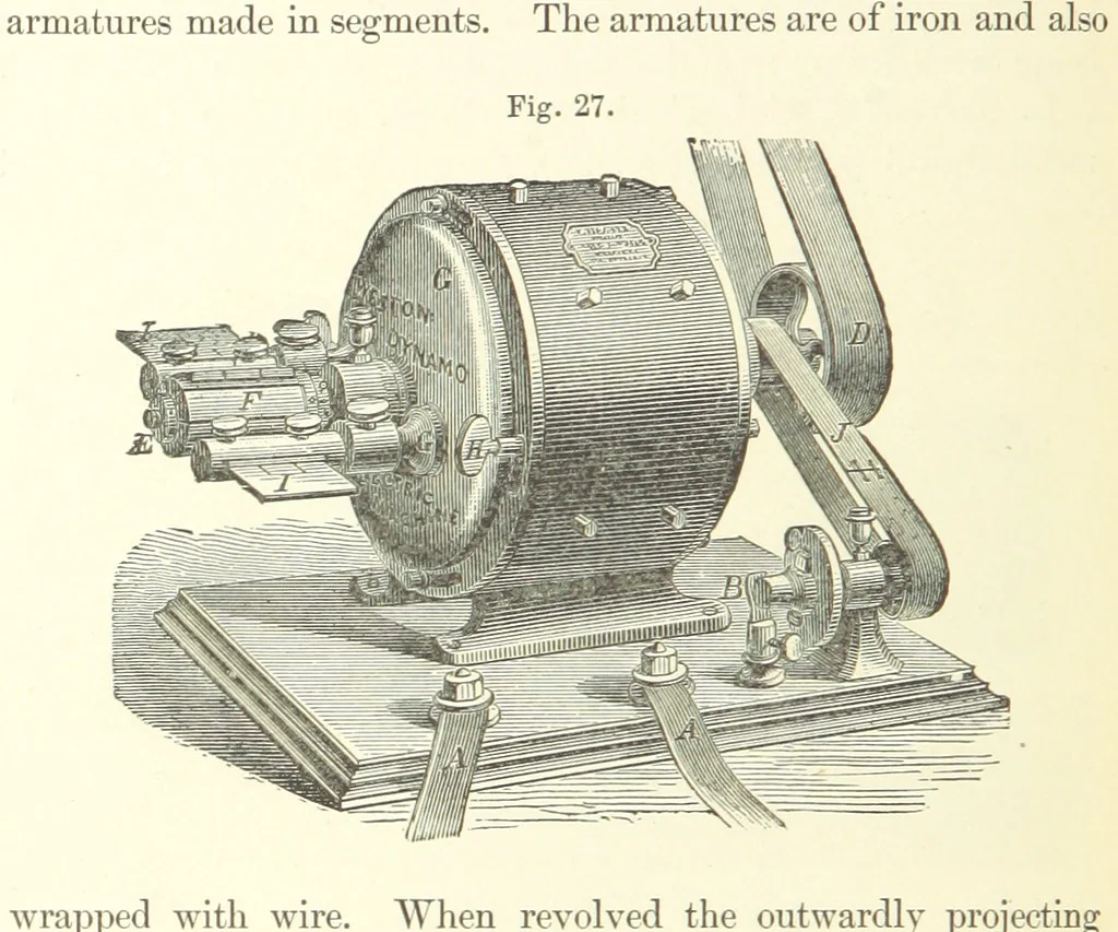 An illustration from A complete Treatise on the Electro-deposition of Metals ... Translated from the German of Dr. G. Langbein ... with additions by William T. Brannt ... Illustrated, etc, 1891, leaf 88