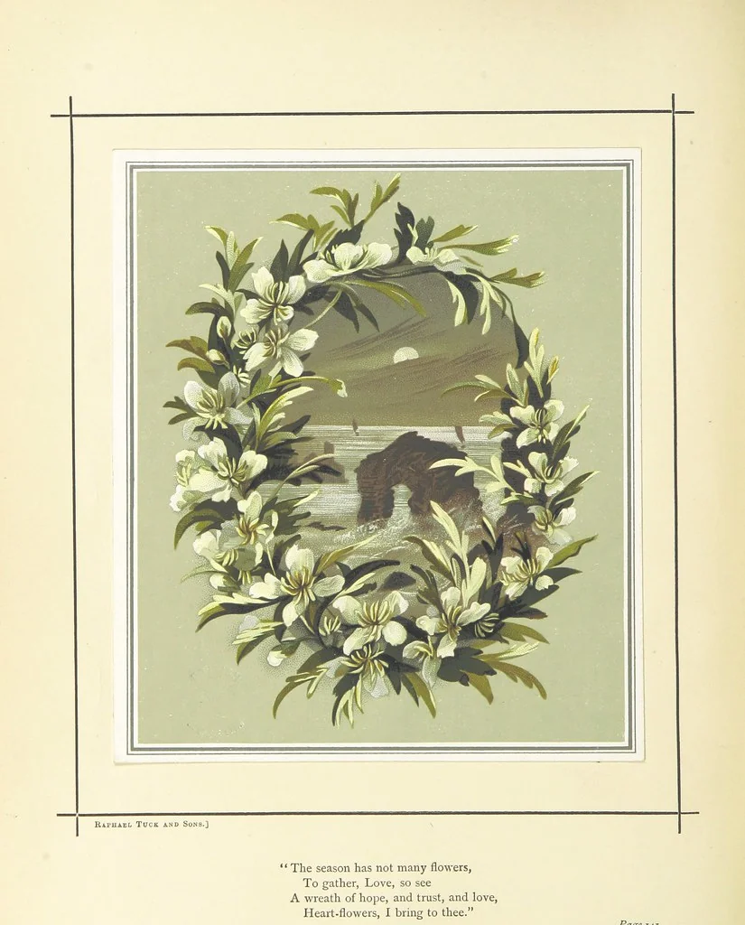An illustration from Love-Knots and Bridal-Bands: poems and rhymes of wooing and wedding, and valentine verses. Selected ... by F. L. ... With sixteen coloured illustrations by G. D. Leslie, ... W. F. Yeames, etc, 1883, leaf 210
