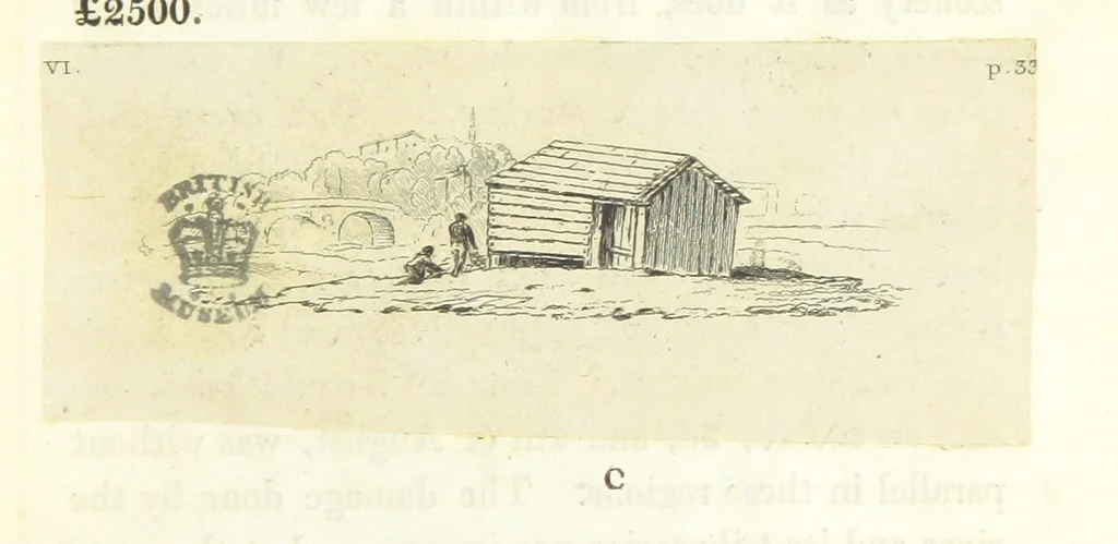 An illustration from An Account of the great Floods of August 1829, in the Province of Moray, and adjoining districts, 1830, leaf 71