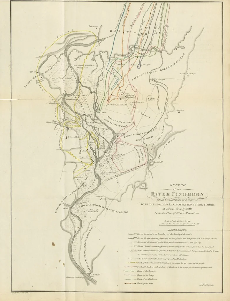 An illustration from An Account of the great Floods of August 1829, in the Province of Moray, and adjoining districts, 1830, leaf 73