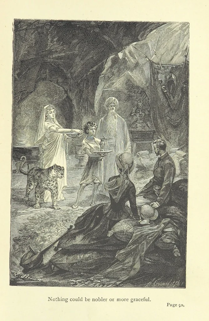 An illustration from The Secret of the Magian: or, the mystery of Ecbatana, etc. [A tale, 1892, leaf 115