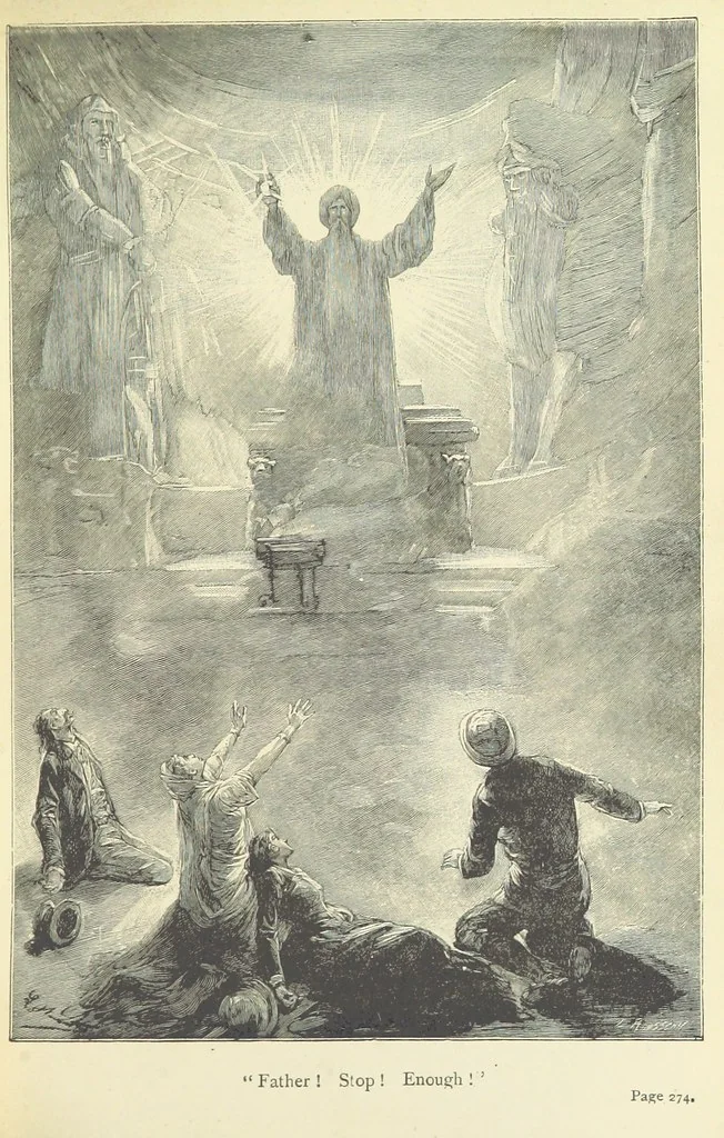 An illustration from The Secret of the Magian: or, the mystery of Ecbatana, etc. [A tale, 1892, leaf 325