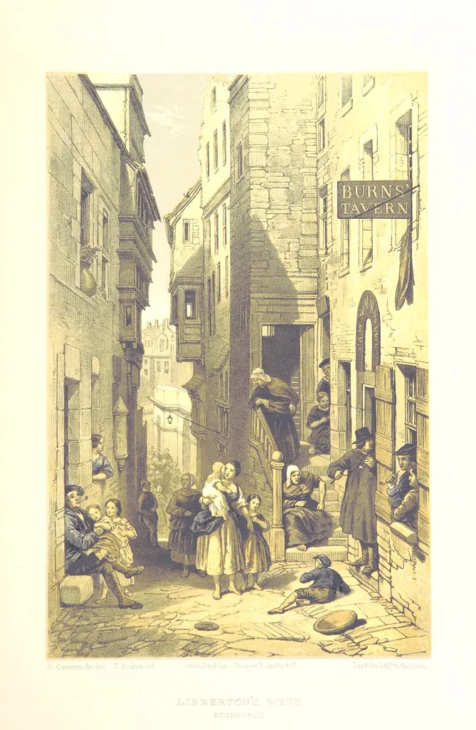 An illustration from Scotland delineated in a series of views by C. Stanfield ... G. Cattermole ... (Sir W. Allan) ...Drawn in lithography by J. D. Harding (Carrick, etc.). With historical, antiquarian and descriptive letterpress by J. P. L, 1858, leaf 113
