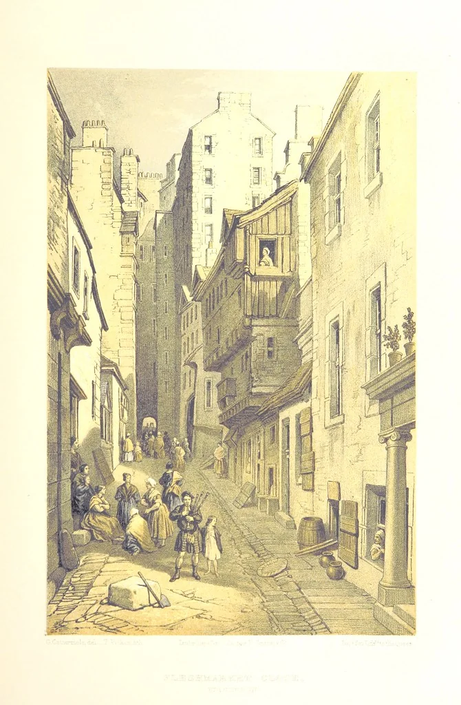 An illustration from Scotland delineated in a series of views by C. Stanfield ... G. Cattermole ... (Sir W. Allan) ...Drawn in lithography by J. D. Harding (Carrick, etc.). With historical, antiquarian and descriptive letterpress by J. P. L, 1858, leaf 139