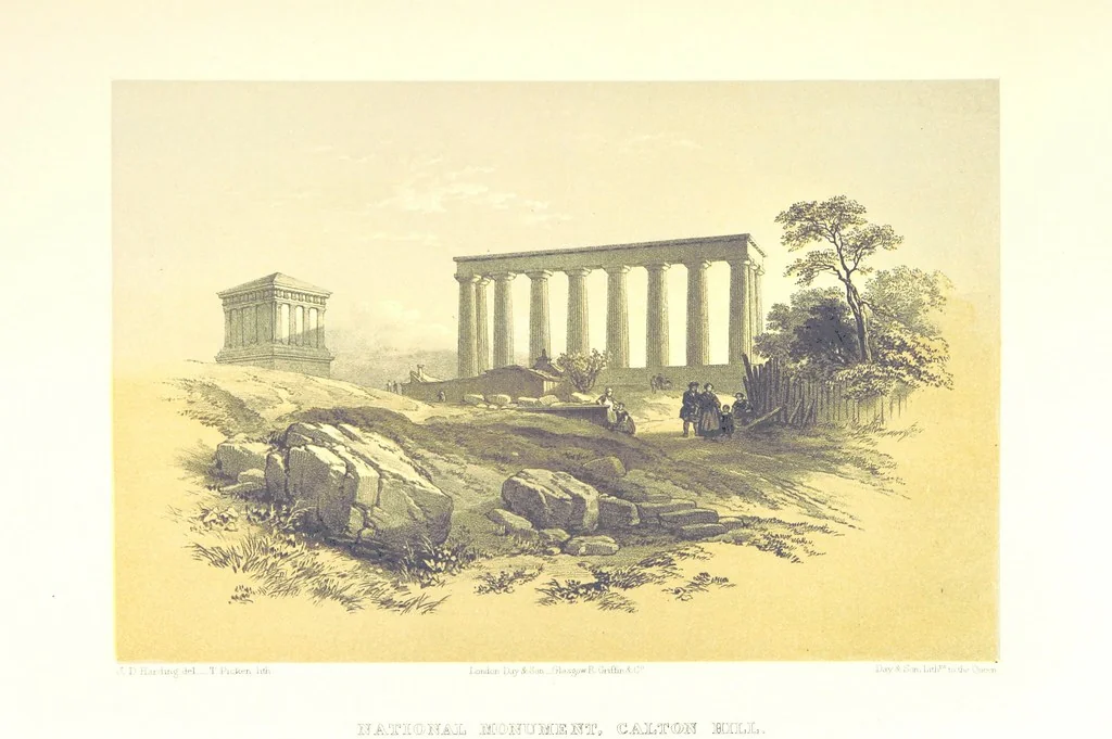 An illustration from Scotland delineated in a series of views by C. Stanfield ... G. Cattermole ... (Sir W. Allan) ...Drawn in lithography by J. D. Harding (Carrick, etc.). With historical, antiquarian and descriptive letterpress by J. P. L, 1858, leaf 181