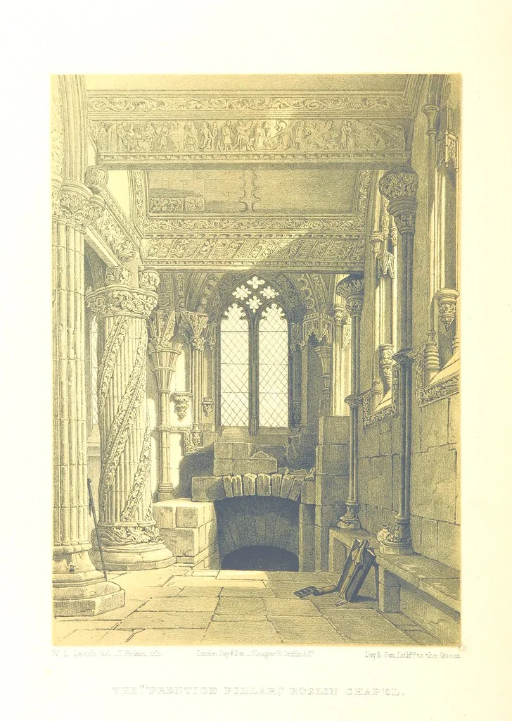 An illustration from Scotland delineated in a series of views by C. Stanfield ... G. Cattermole ... (Sir W. Allan) ...Drawn in lithography by J. D. Harding (Carrick, etc.). With historical, antiquarian and descriptive letterpress by J. P. L, 1858, leaf 218