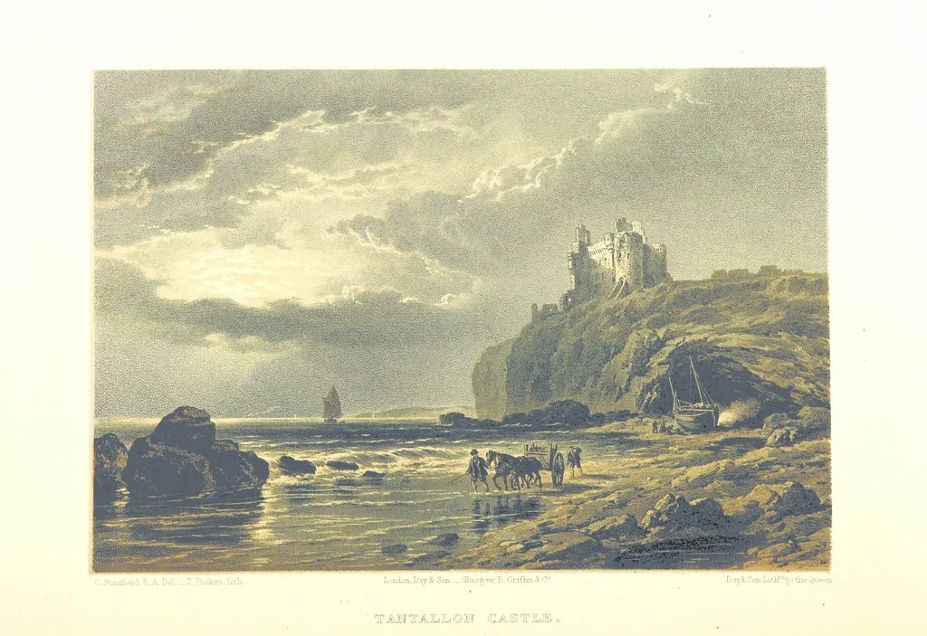 An illustration from Scotland delineated in a series of views by C. Stanfield ... G. Cattermole ... (Sir W. Allan) ...Drawn in lithography by J. D. Harding (Carrick, etc.). With historical, antiquarian and descriptive letterpress by J. P. L, 1858, leaf 256