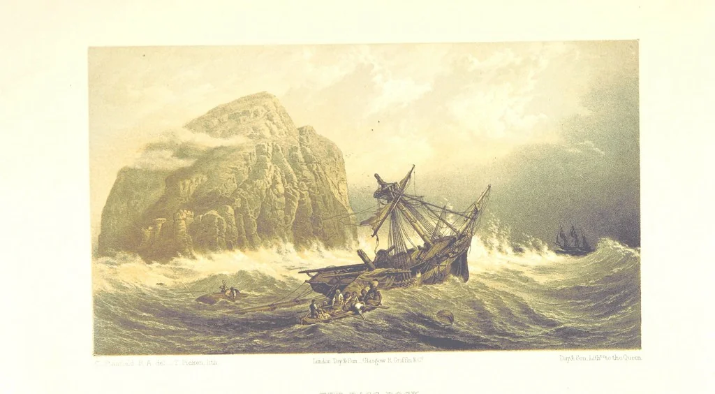 An illustration from Scotland delineated in a series of views by C. Stanfield ... G. Cattermole ... (Sir W. Allan) ...Drawn in lithography by J. D. Harding (Carrick, etc.). With historical, antiquarian and descriptive letterpress by J. P. L, 1858, leaf 261
