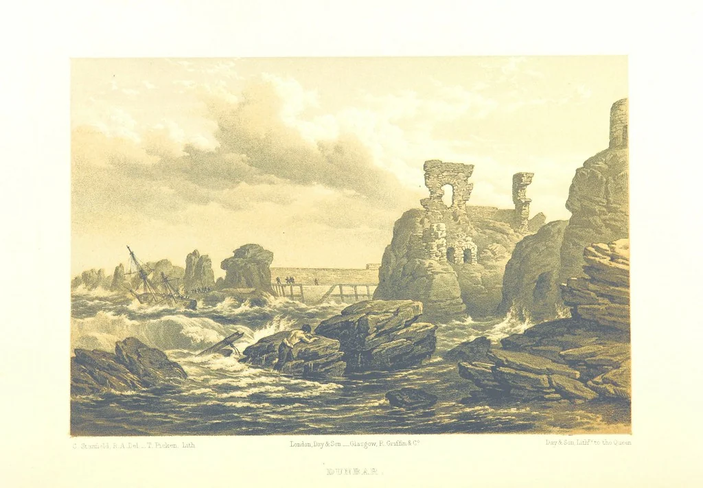 An illustration from Scotland delineated in a series of views by C. Stanfield ... G. Cattermole ... (Sir W. Allan) ...Drawn in lithography by J. D. Harding (Carrick, etc.). With historical, antiquarian and descriptive letterpress by J. P. L, 1858, leaf 266