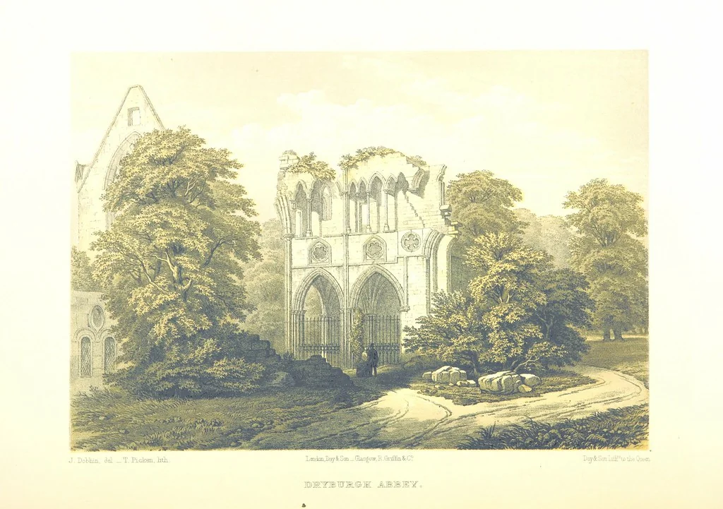 An illustration from Scotland delineated in a series of views by C. Stanfield ... G. Cattermole ... (Sir W. Allan) ...Drawn in lithography by J. D. Harding (Carrick, etc.). With historical, antiquarian and descriptive letterpress by J. P. L, 1858, leaf 276