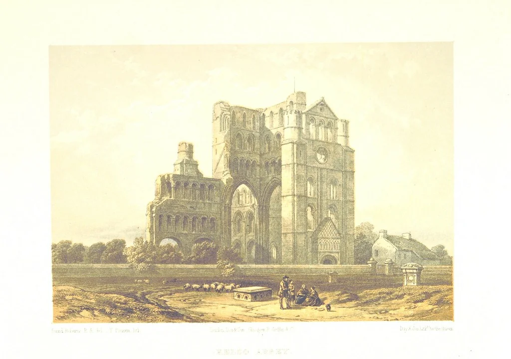 An illustration from Scotland delineated in a series of views by C. Stanfield ... G. Cattermole ... (Sir W. Allan) ...Drawn in lithography by J. D. Harding (Carrick, etc.). With historical, antiquarian and descriptive letterpress by J. P. L, 1858, leaf 297