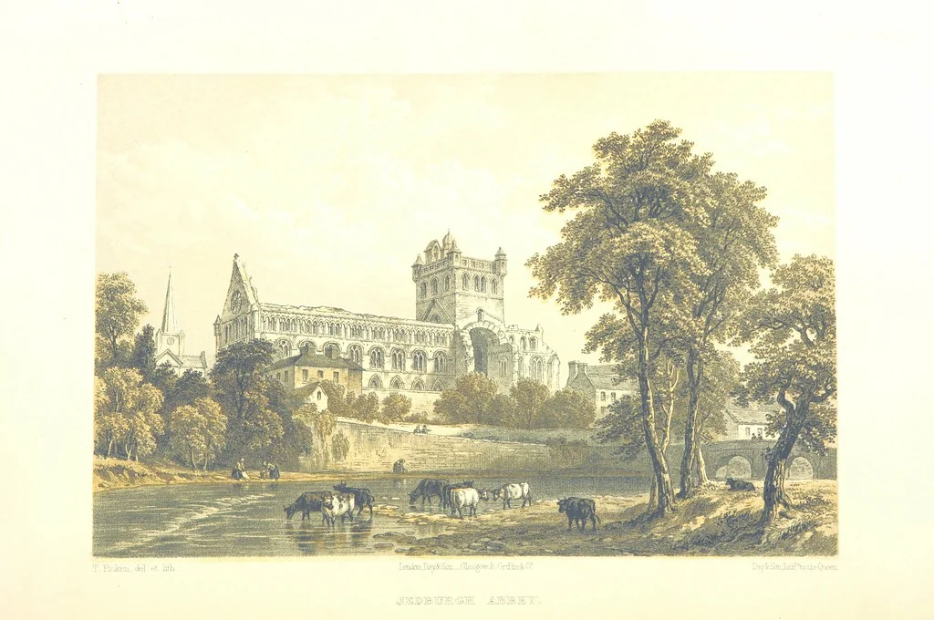 An illustration from Scotland delineated in a series of views by C. Stanfield ... G. Cattermole ... (Sir W. Allan) ...Drawn in lithography by J. D. Harding (Carrick, etc.). With historical, antiquarian and descriptive letterpress by J. P. L, 1858, leaf 308