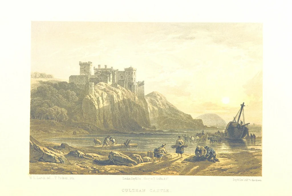 An illustration from Scotland delineated in a series of views by C. Stanfield ... G. Cattermole ... (Sir W. Allan) ...Drawn in lithography by J. D. Harding (Carrick, etc.). With historical, antiquarian and descriptive letterpress by J. P. L, 1858, leaf 328