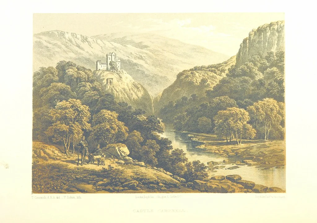 An illustration from Scotland delineated in a series of views by C. Stanfield ... G. Cattermole ... (Sir W. Allan) ...Drawn in lithography by J. D. Harding (Carrick, etc.). With historical, antiquarian and descriptive letterpress by J. P. L, 1858, leaf 368