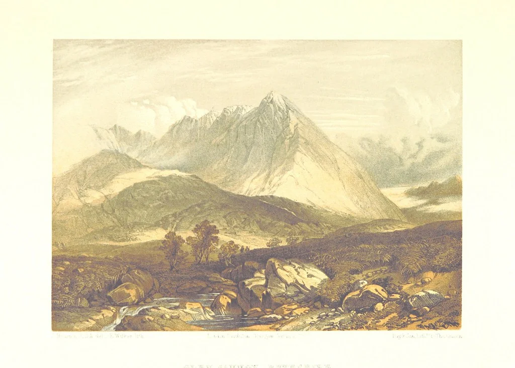 An illustration from Scotland delineated in a series of views by C. Stanfield ... G. Cattermole ... (Sir W. Allan) ...Drawn in lithography by J. D. Harding (Carrick, etc.). With historical, antiquarian and descriptive letterpress by J. P. L, 1858, leaf 385
