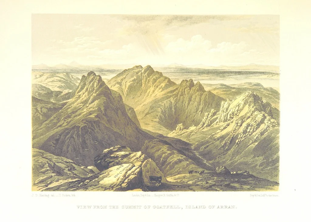 An illustration from Scotland delineated in a series of views by C. Stanfield ... G. Cattermole ... (Sir W. Allan) ...Drawn in lithography by J. D. Harding (Carrick, etc.). With historical, antiquarian and descriptive letterpress by J. P. L, 1858, leaf 387